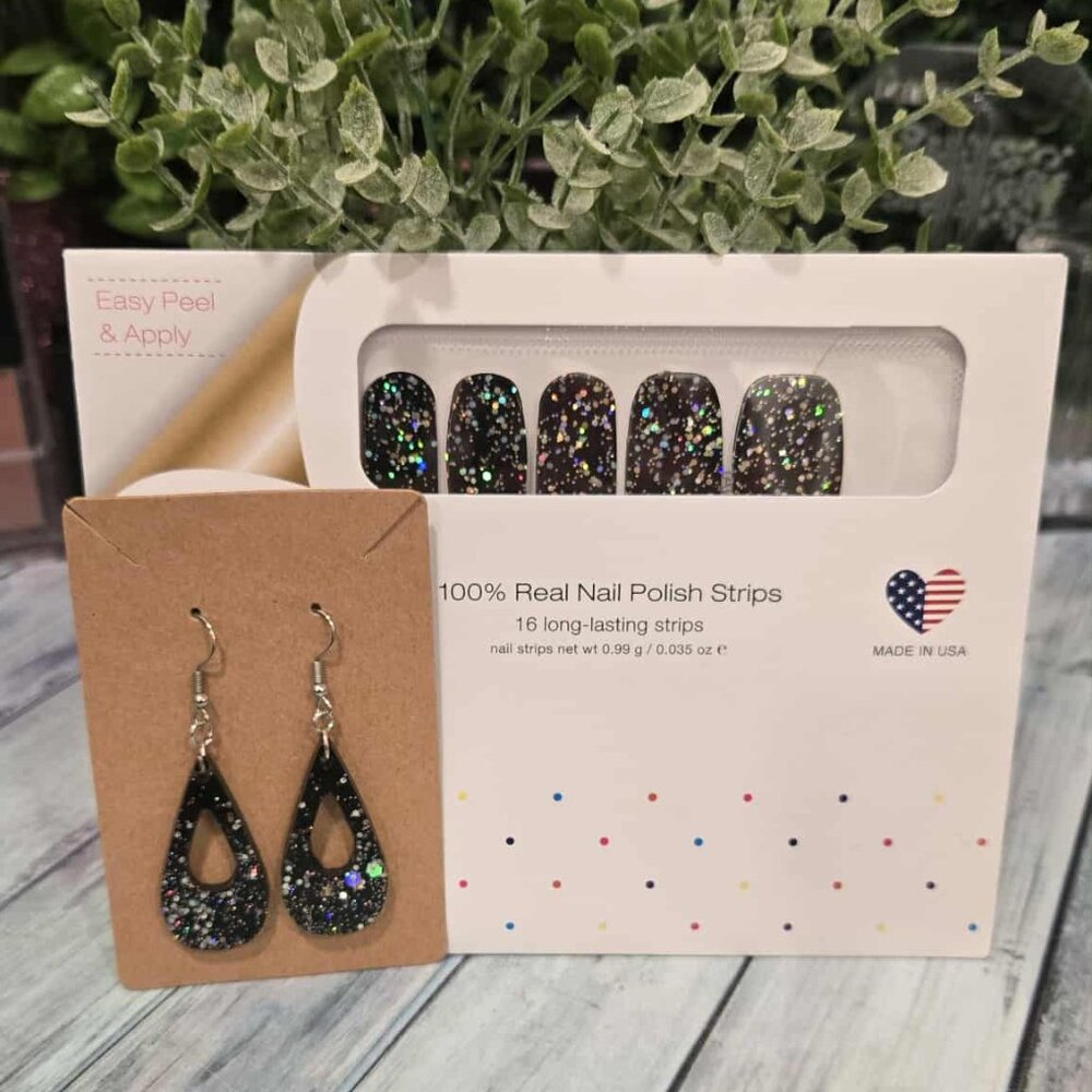 Color Street- Retired Black Tie Optional Glitter Nail set